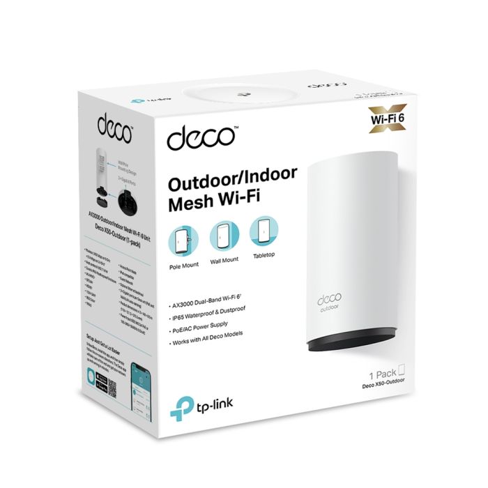 Mesh WiFi 6 AX3000 Outdoor Poller Modell Deco X50-Outdoor