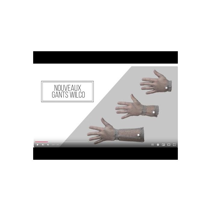 Edelstahl-Kettenhandschuh für die Lebensmittelindustrie, Größe M, WILCO