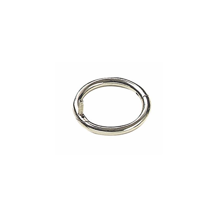Nickel-plated steel bull ring 60 mm