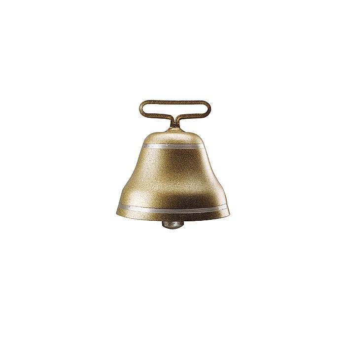 Round steel bell, brass colour 105 mm 
