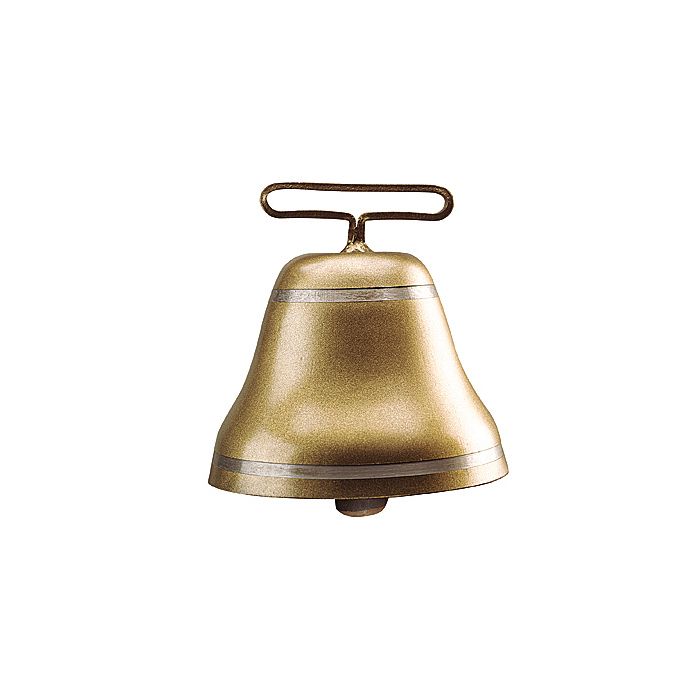 Round steel bell, brass colour 145 mm