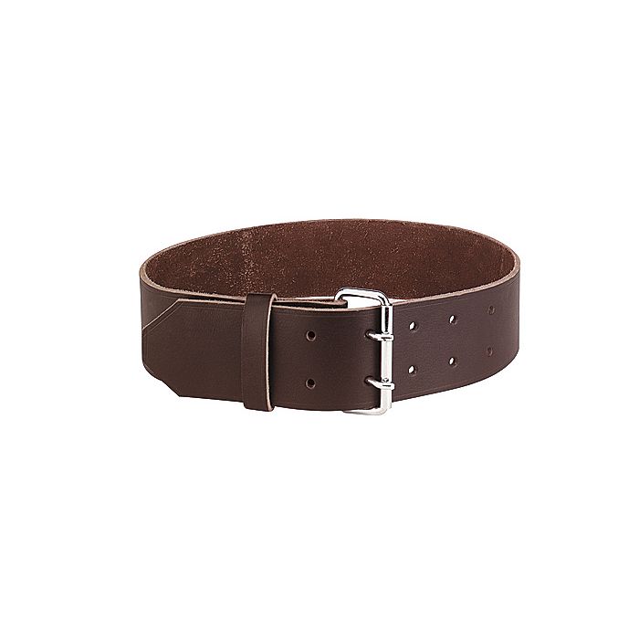 Brown chrome leather cattle collar 120 x 8 cm