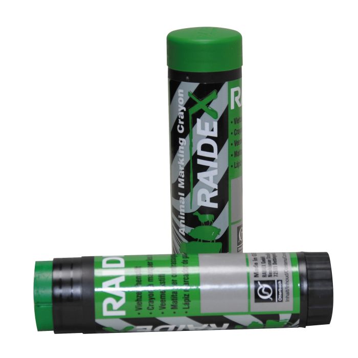 Green marking stick, plastic tube, screw cap X10
