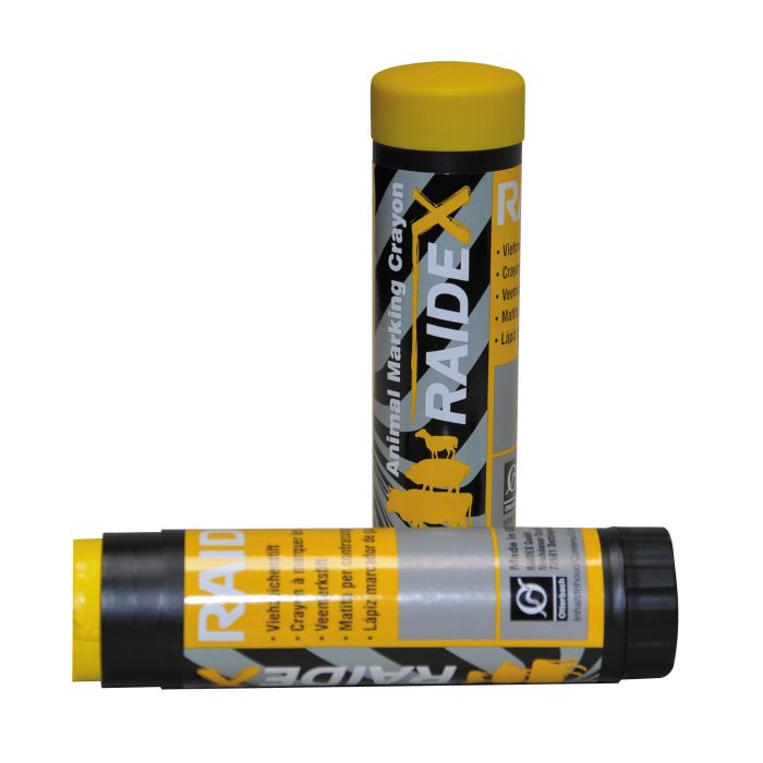 Yellow marking stick, plastic tube, screw cap X10