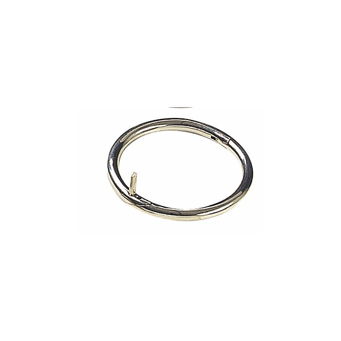 Nickel-plated steel bull ring 80 mm