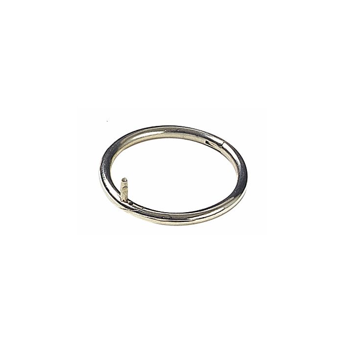 Nickel-plated steel bull ring 90 mm