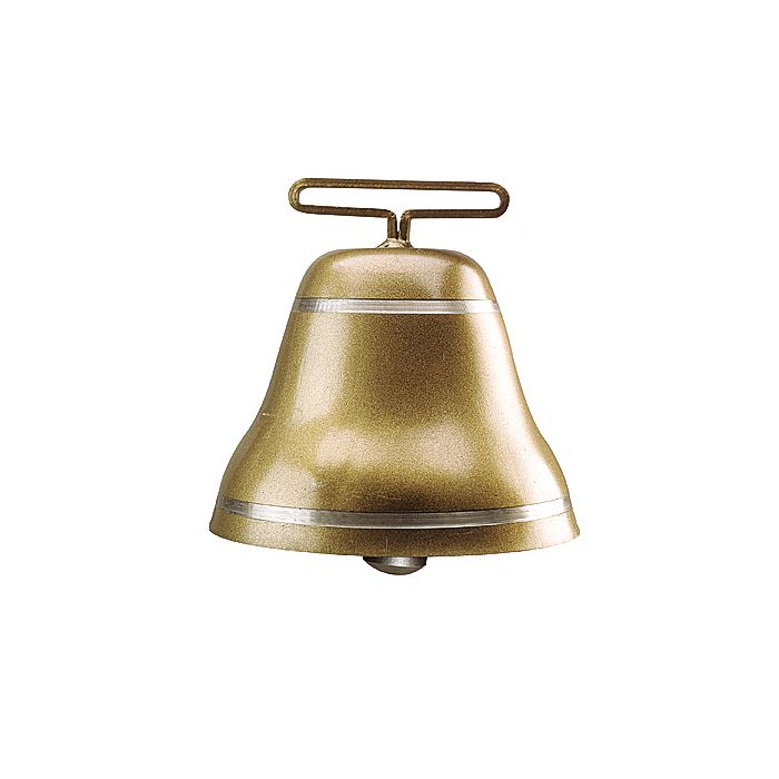 Round steel bell, brass colour 165 mm