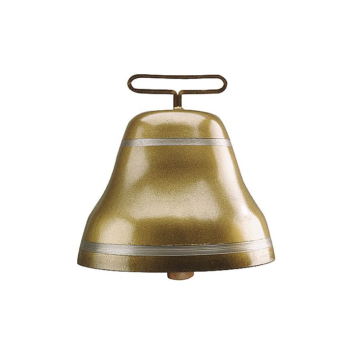 Round steel bell, brass colour 185 mm
