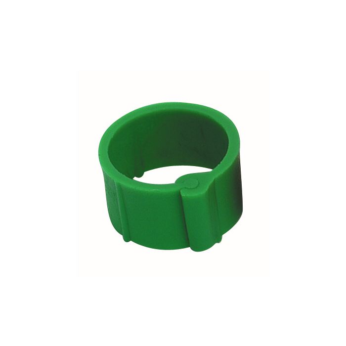 Bague verte à clips 12 mm par 100