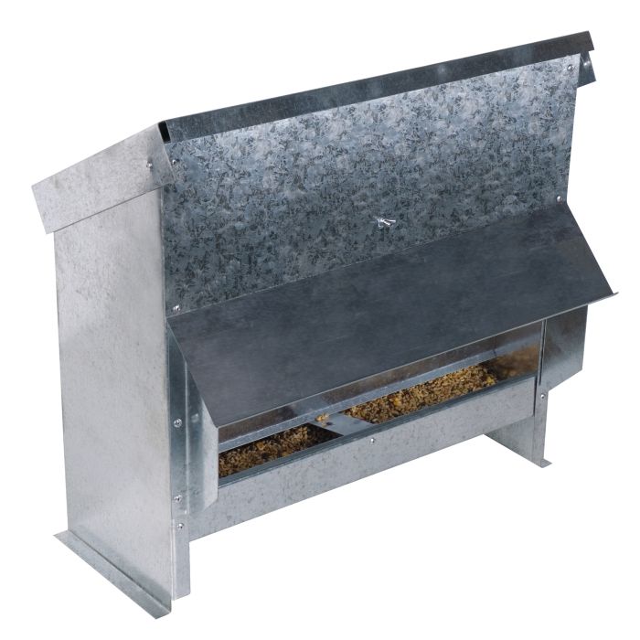  Feeding trough galvanized steel with hopper 25 L for 15 hens