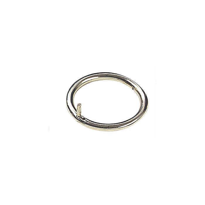 Nickel-plated steel bull ring 70 mm