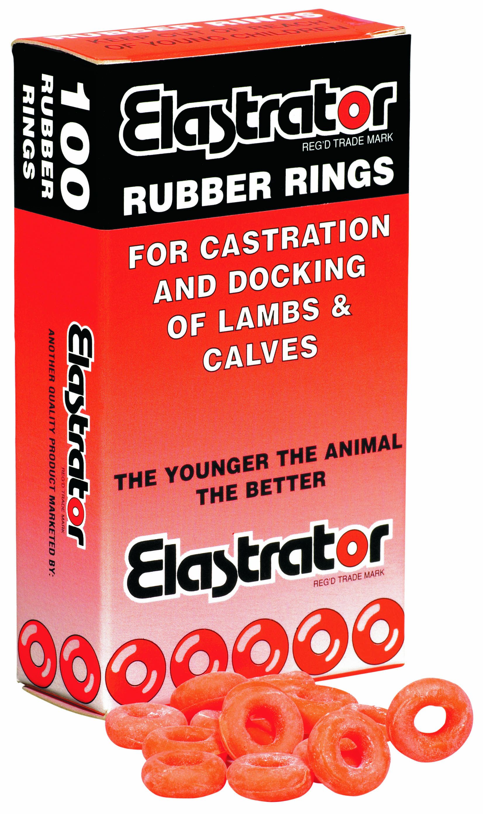 Castrating Rings 100x strong Bands Use For Lambs Calves & Other Animals 